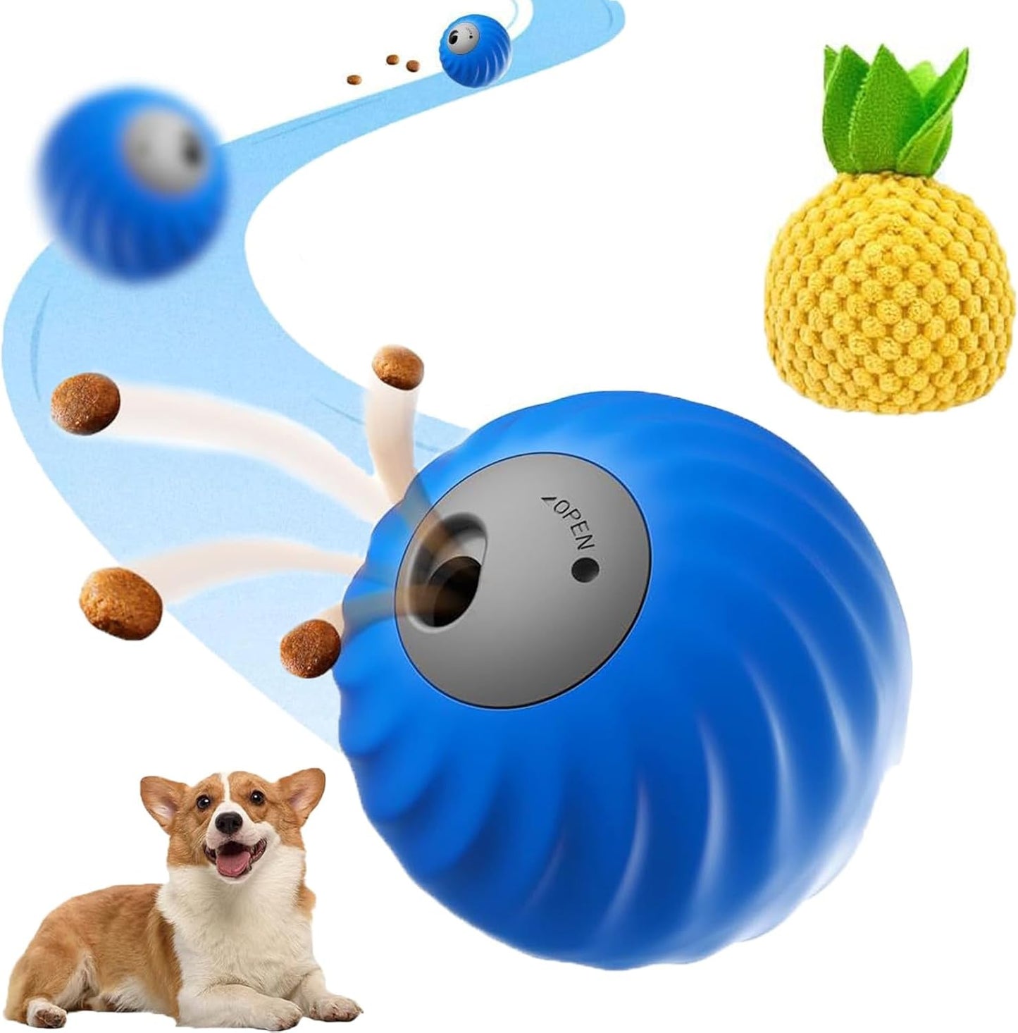 Zoomie 2.0 Buddy, Interactive Dog Toys,Treat Dispensing Dog Puzzle Toy for Small, Medium, Large Dogs – Enrichment Toys for Dogs, Dog Feeder Puzzle Toy, Fun Dog Toys to Keep Them Busy and Engaged(Blue)